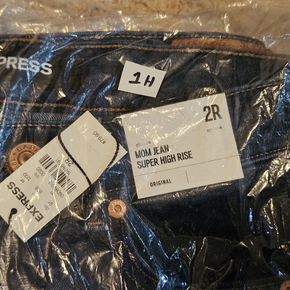 Express Blue Super High Rise Jeans